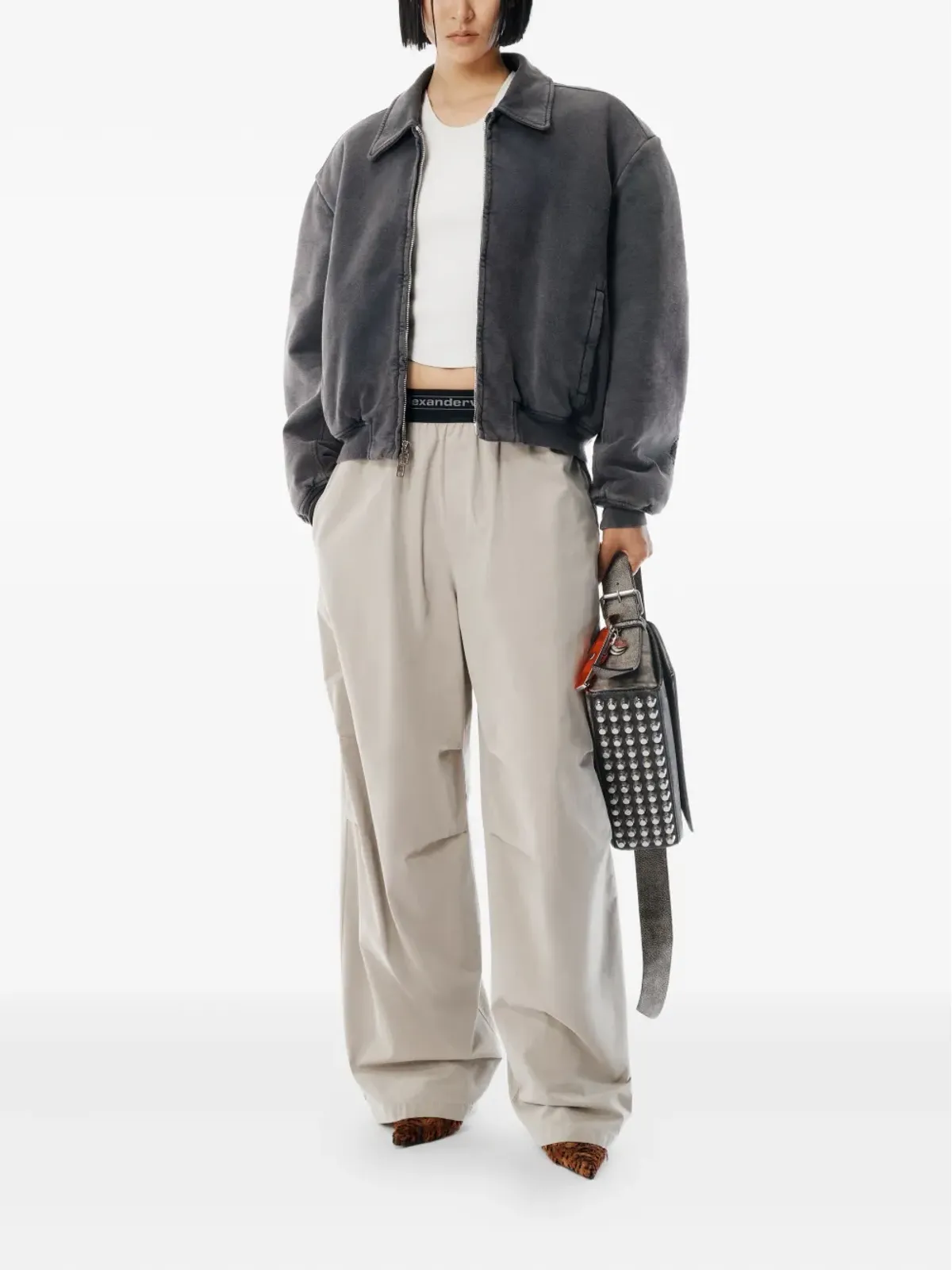 Alexander Wang ミッドライズ ロゴパンツ - 画像2