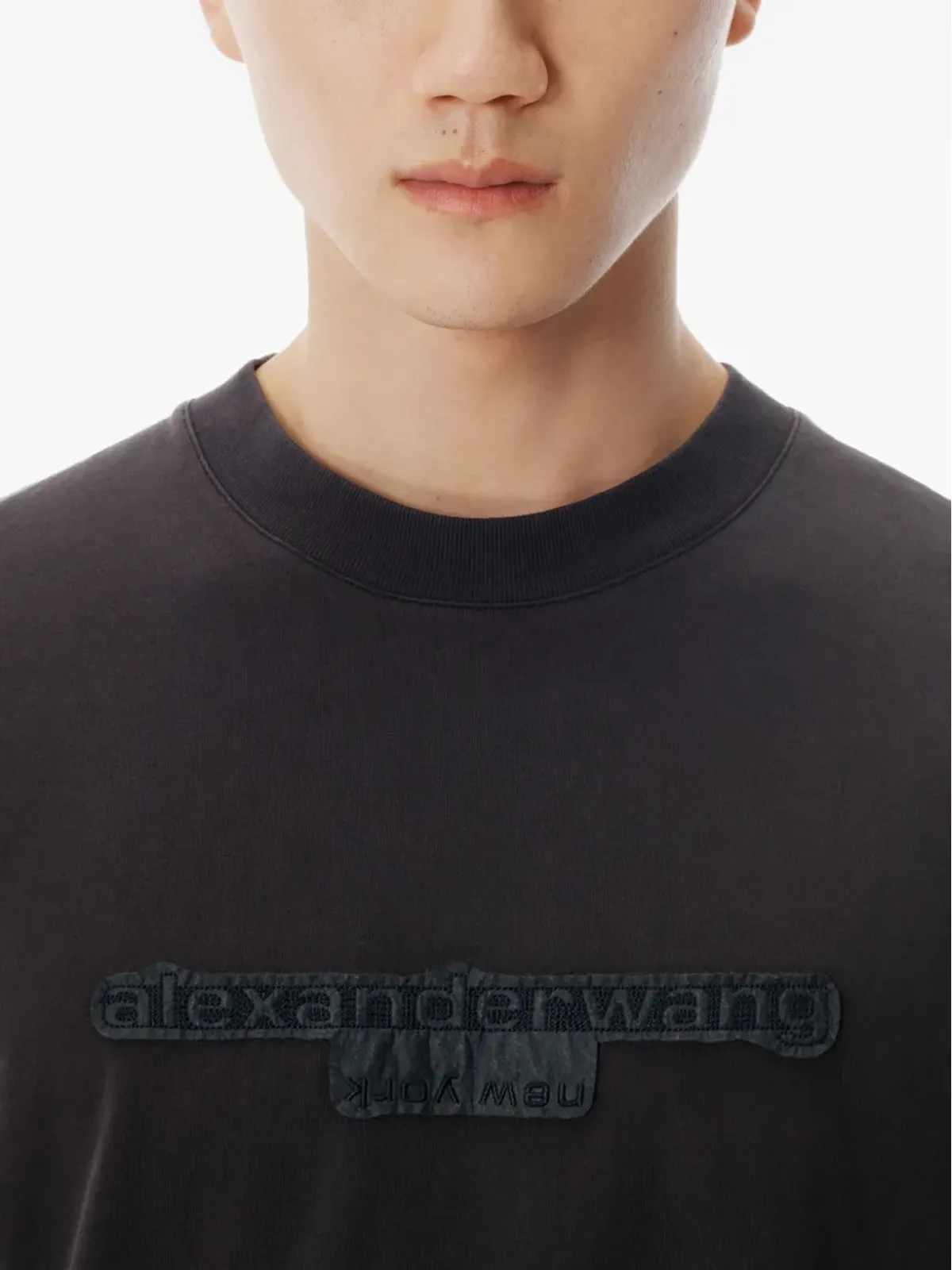 Alexander Wang ロゴパッチ半袖Tシャツ - 画像5