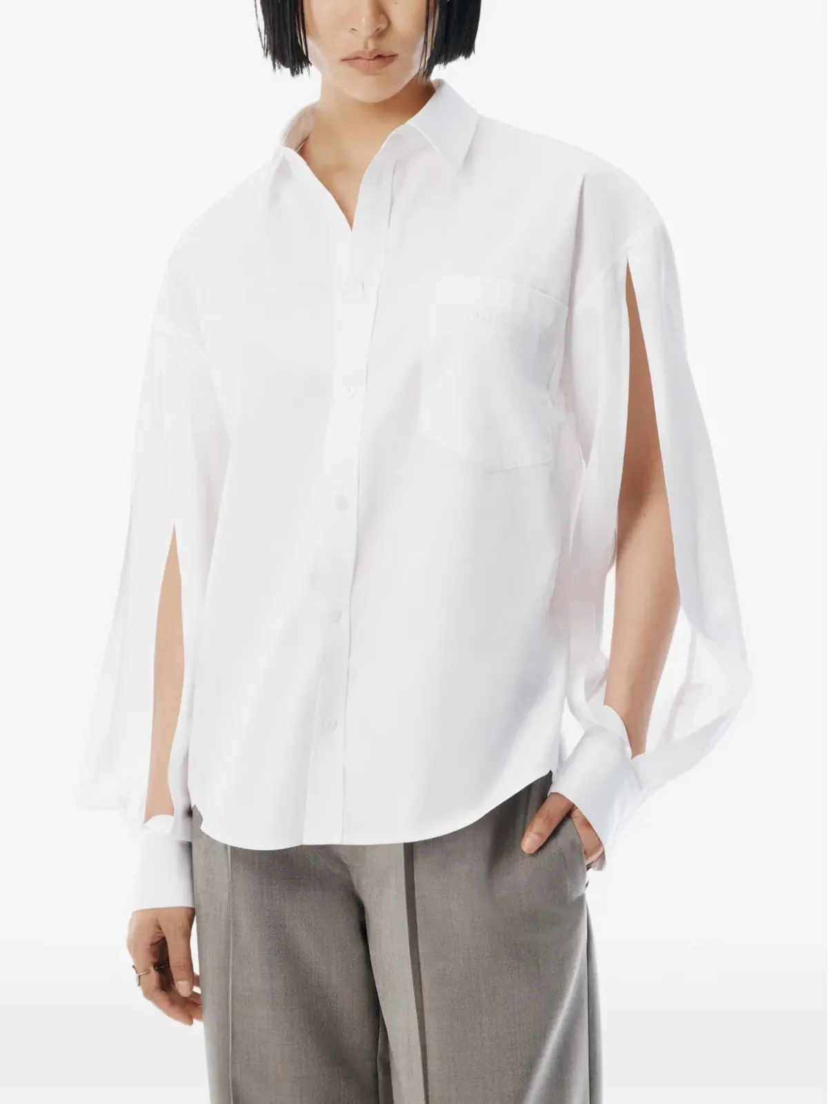 Alexander Wang スラッシュスリーブシャツ - 画像4