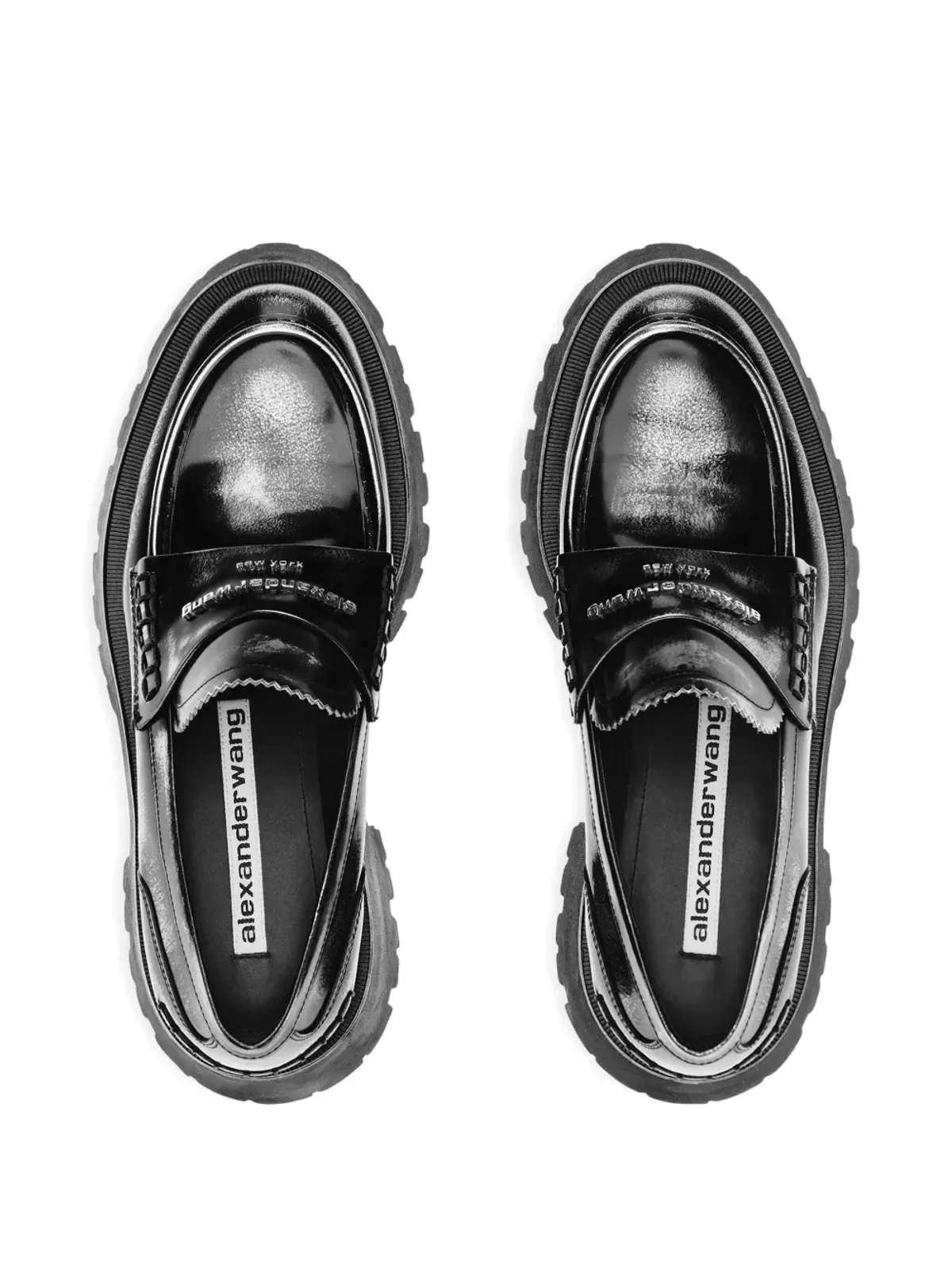 Alexander Wang ラグソール ロゴプレート ローファー - 画像4