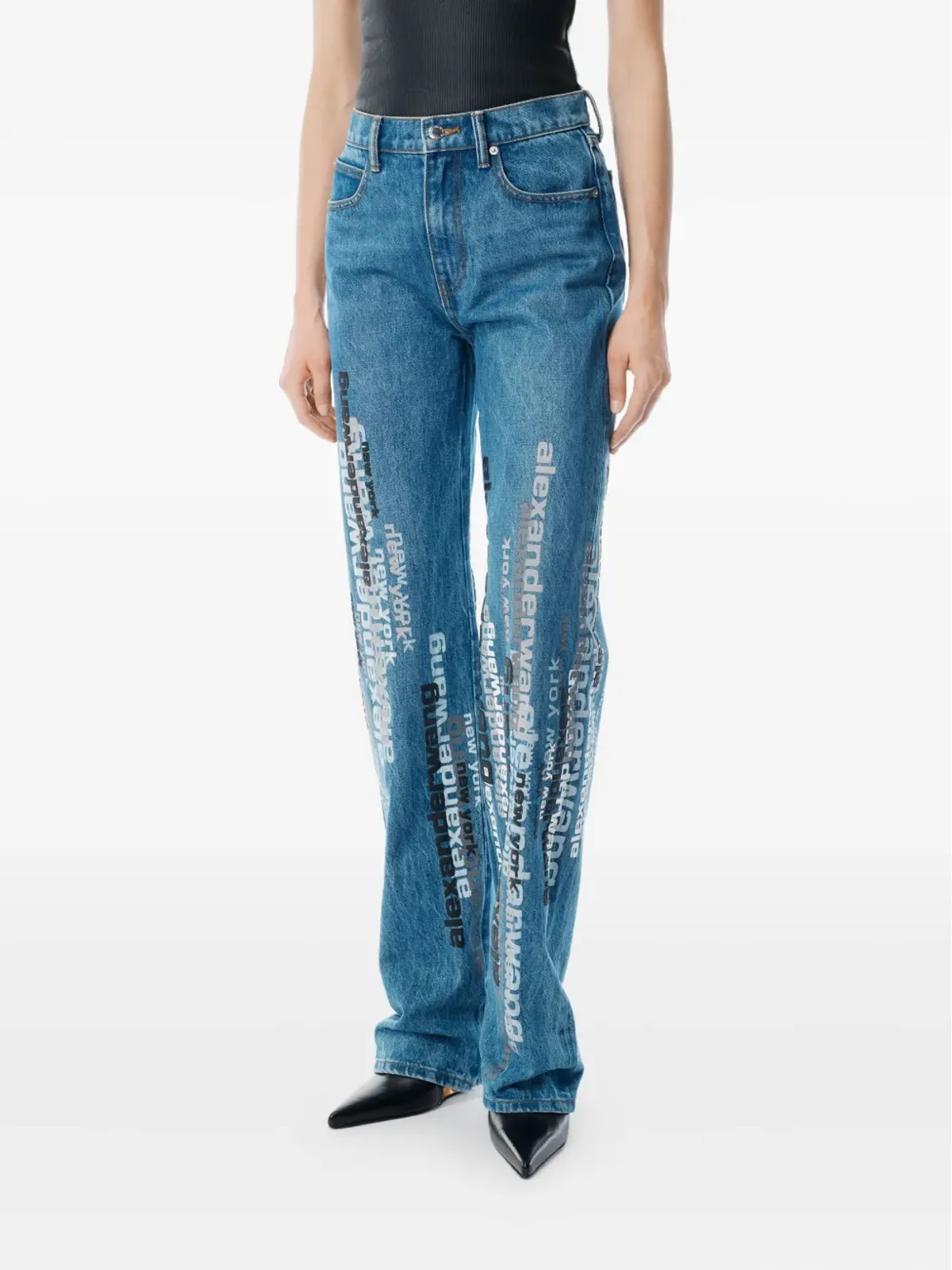 Alexander Wang ロゴプリントデニムジーンズ - 画像5