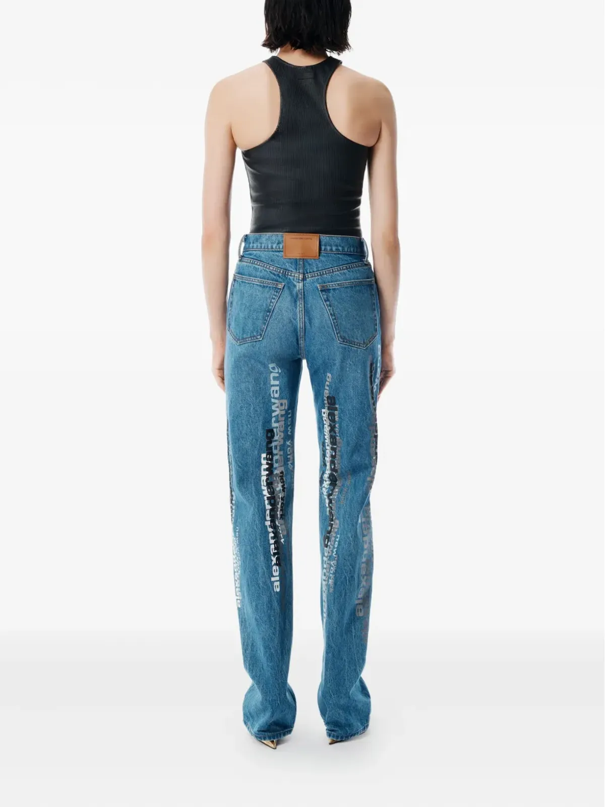 Alexander Wang ロゴプリントデニムジーンズ - 画像4