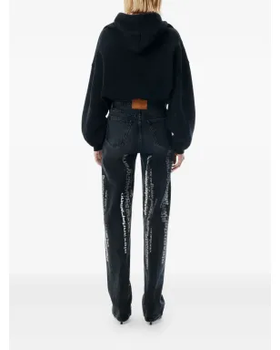Alexander Wang EZロゴプリントジーンズ ブラック - サムネイル4