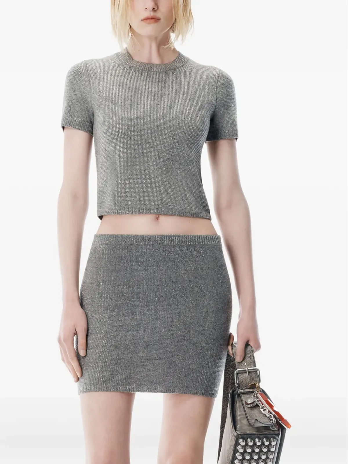 Alexander Wang 装飾入りクルーネックTシャツ - グレー - 画像4
