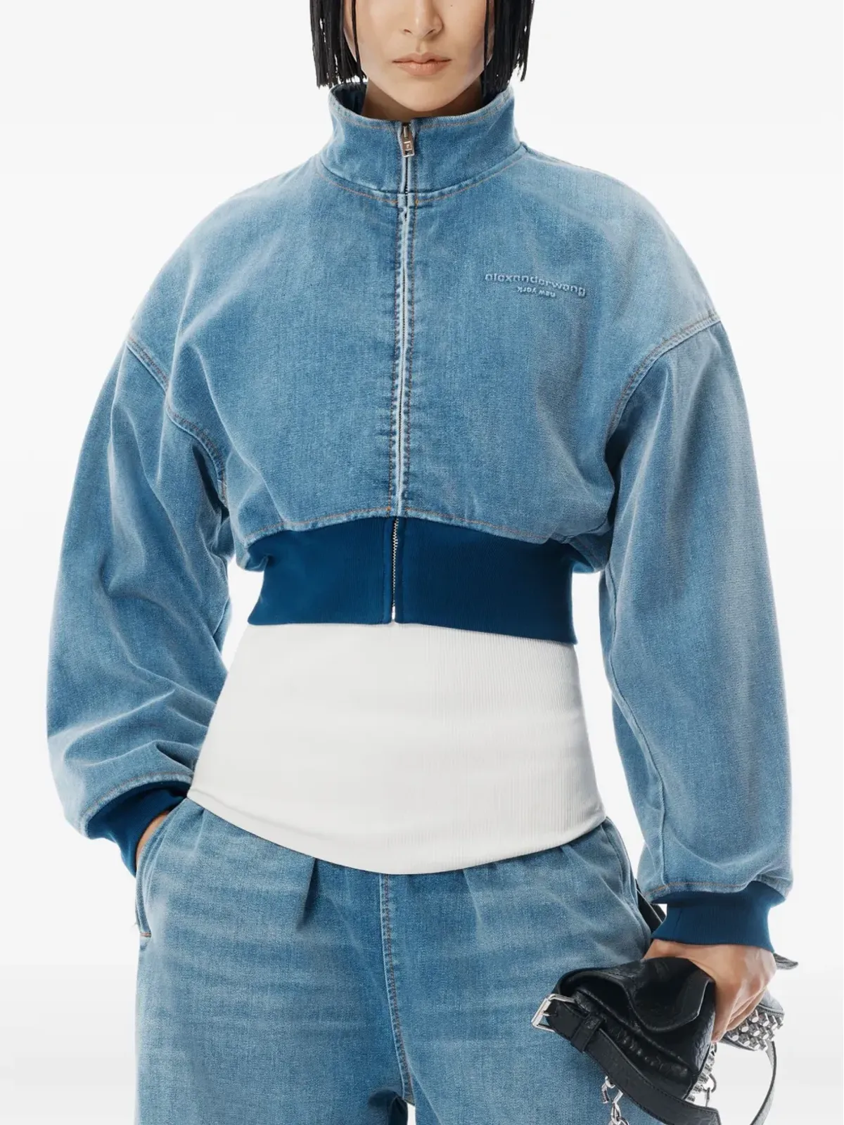 Alexander Wang スタンドカラー デニムジャケット - 画像4