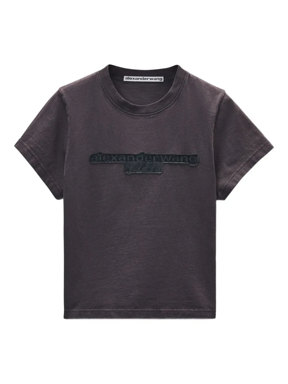 Alexander Wang 刺繍入りTシャツ（ブラック） - 画像1
