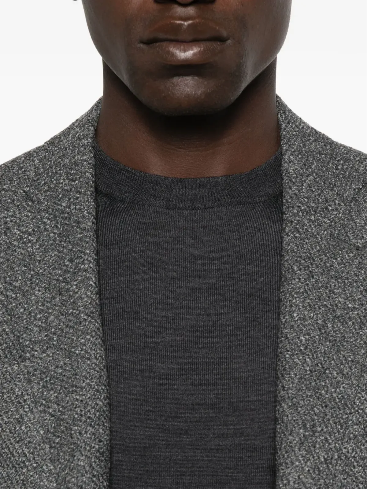 Canali クルーネック ウール Tシャツ - グレー - 画像5