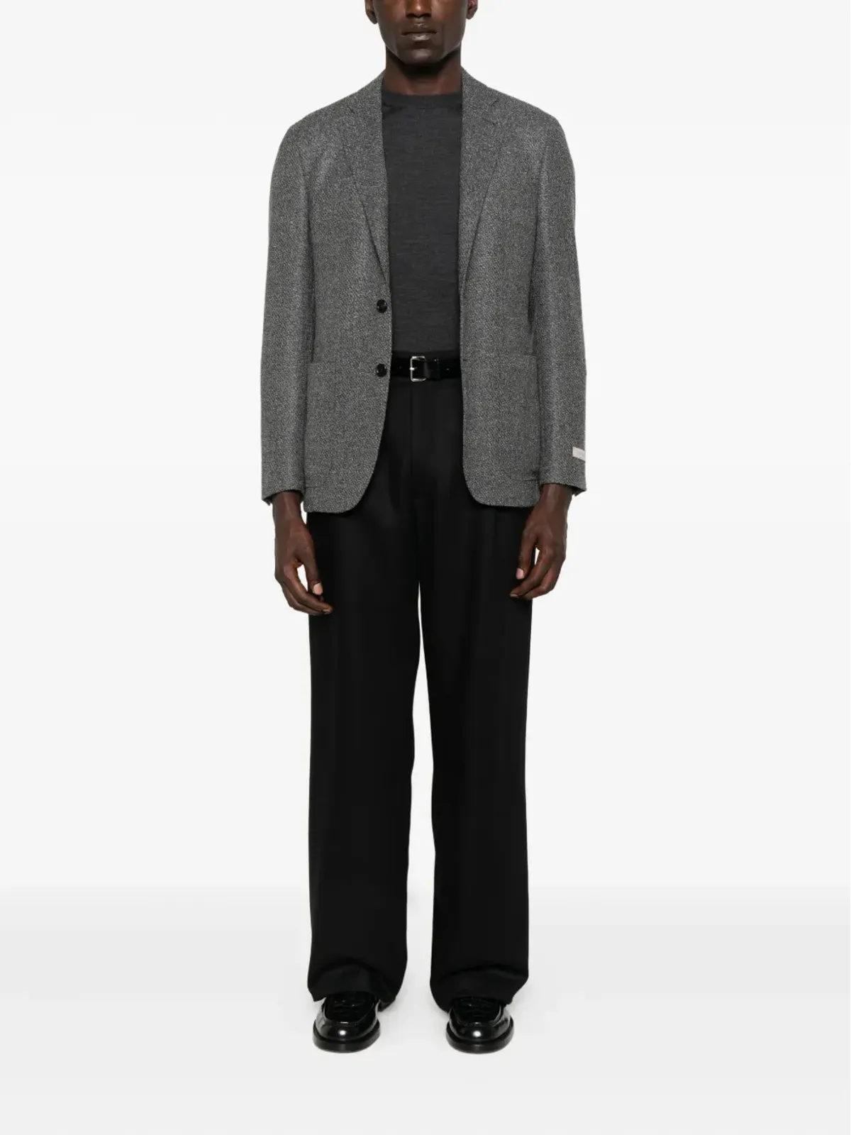 Canali クルーネック ウール Tシャツ - グレー - 画像2