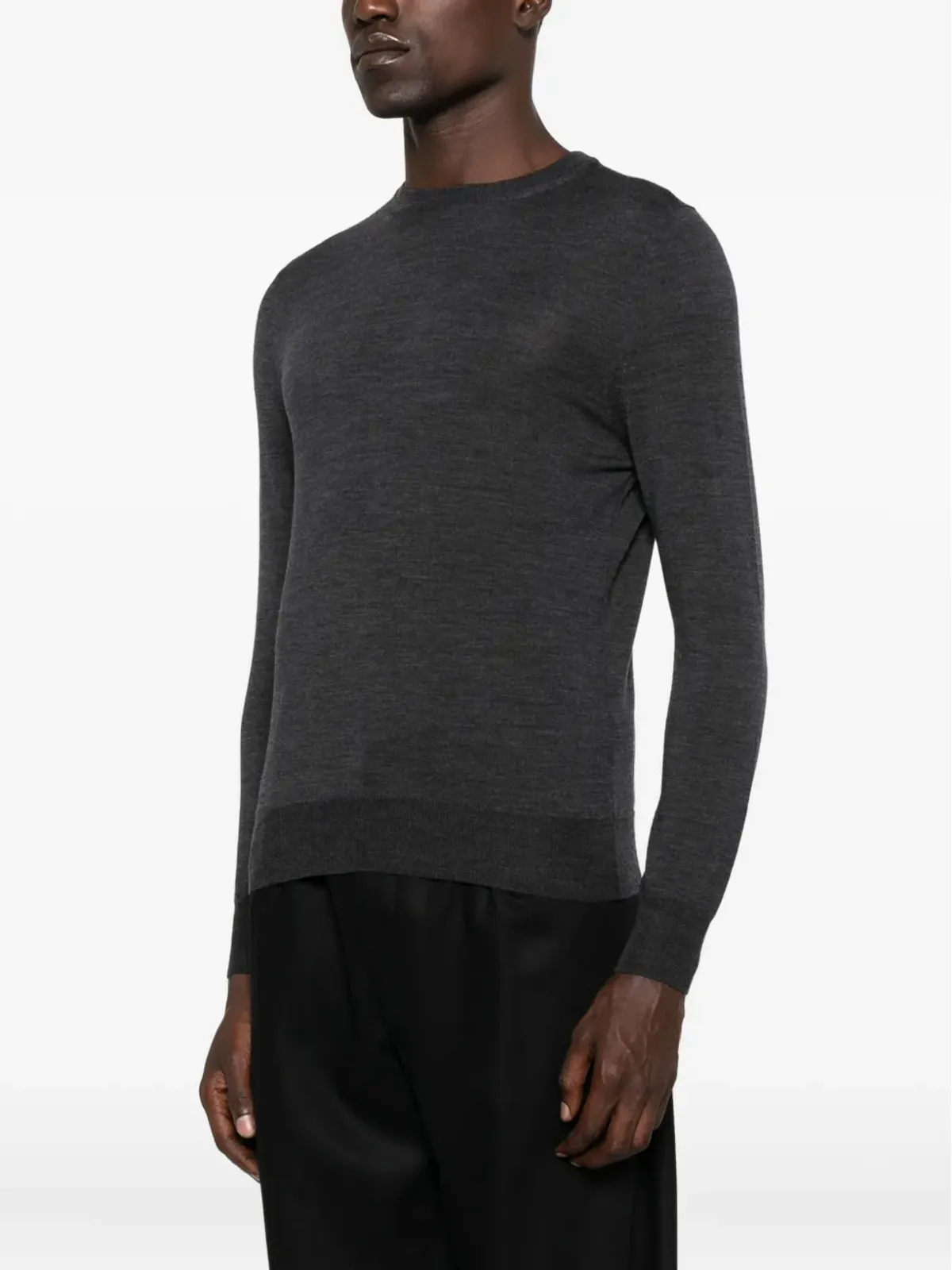 Canali クルーネック ウール Tシャツ - グレー - 画像3