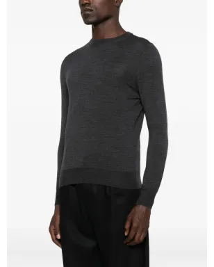 Canali クルーネック ウール Tシャツ - グレー - サムネイル3