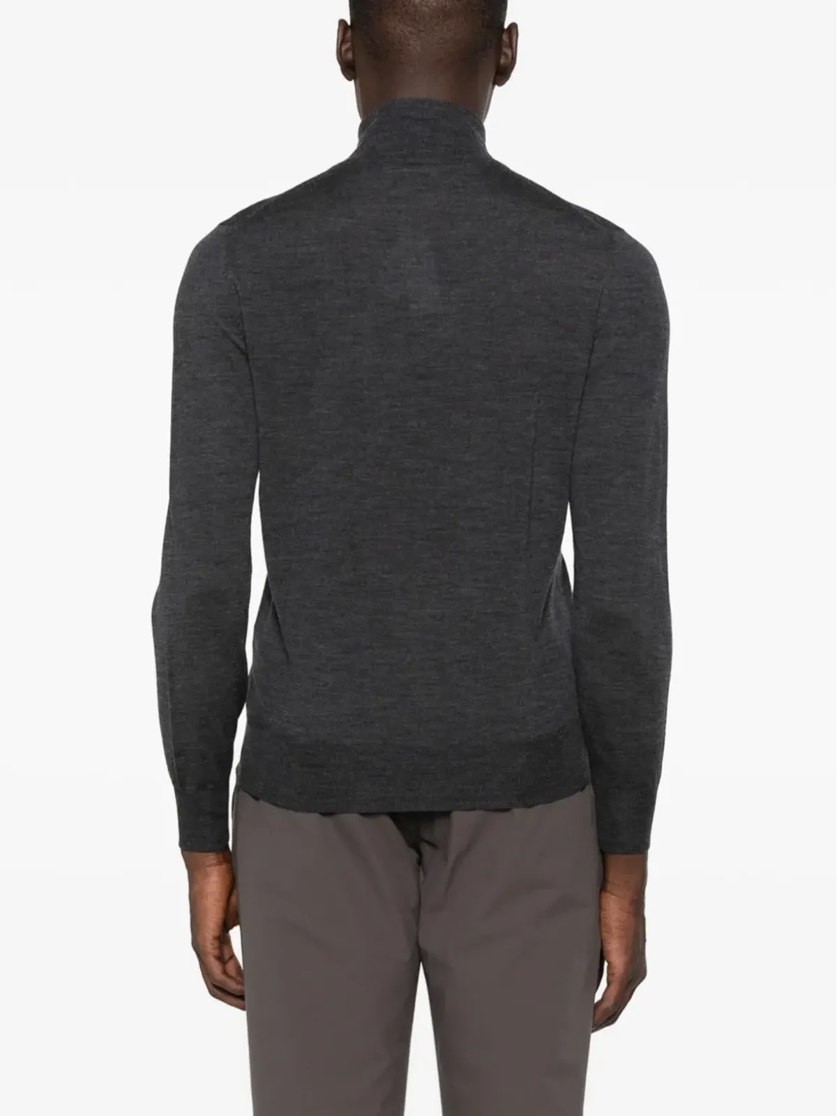 Canali ジップネック ウールセーター - 画像4