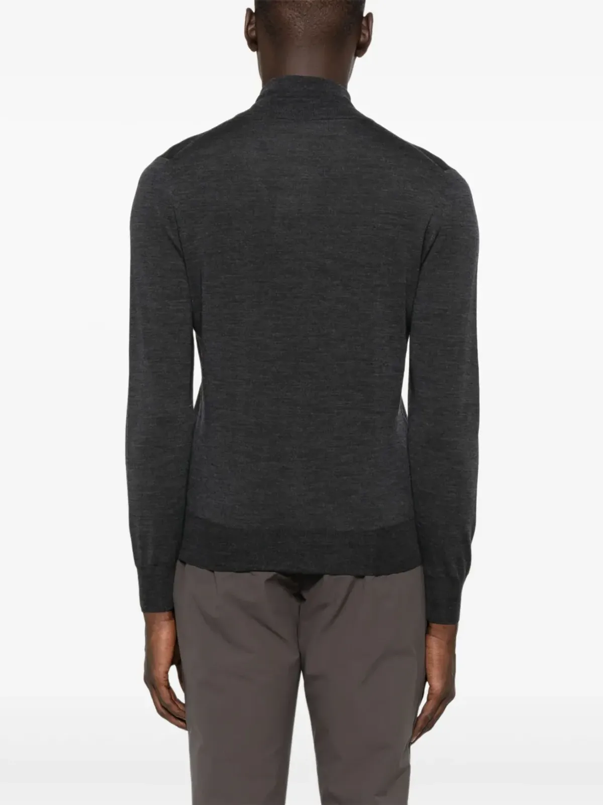 Canali ジップフロント ウール カーディガン - 画像4
