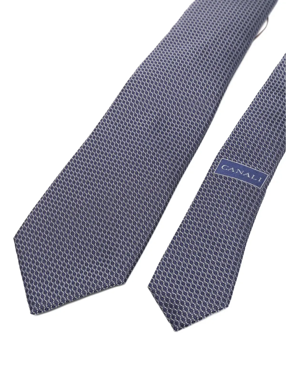 Canali 幾何学柄シルクタイ - 画像2