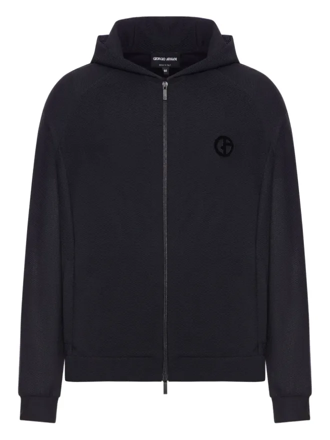 Giorgio Armani Giorgio Armani テクスチャードジップアップフード付きジャケットの商品画像
