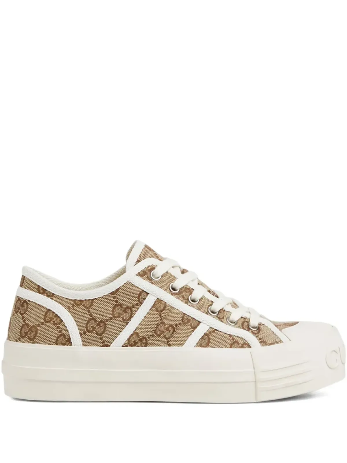 Gucci GGモノグラム レースアップスニーカー - 画像1