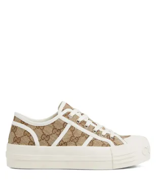 Gucci GGモノグラム レースアップスニーカー - サムネイル1