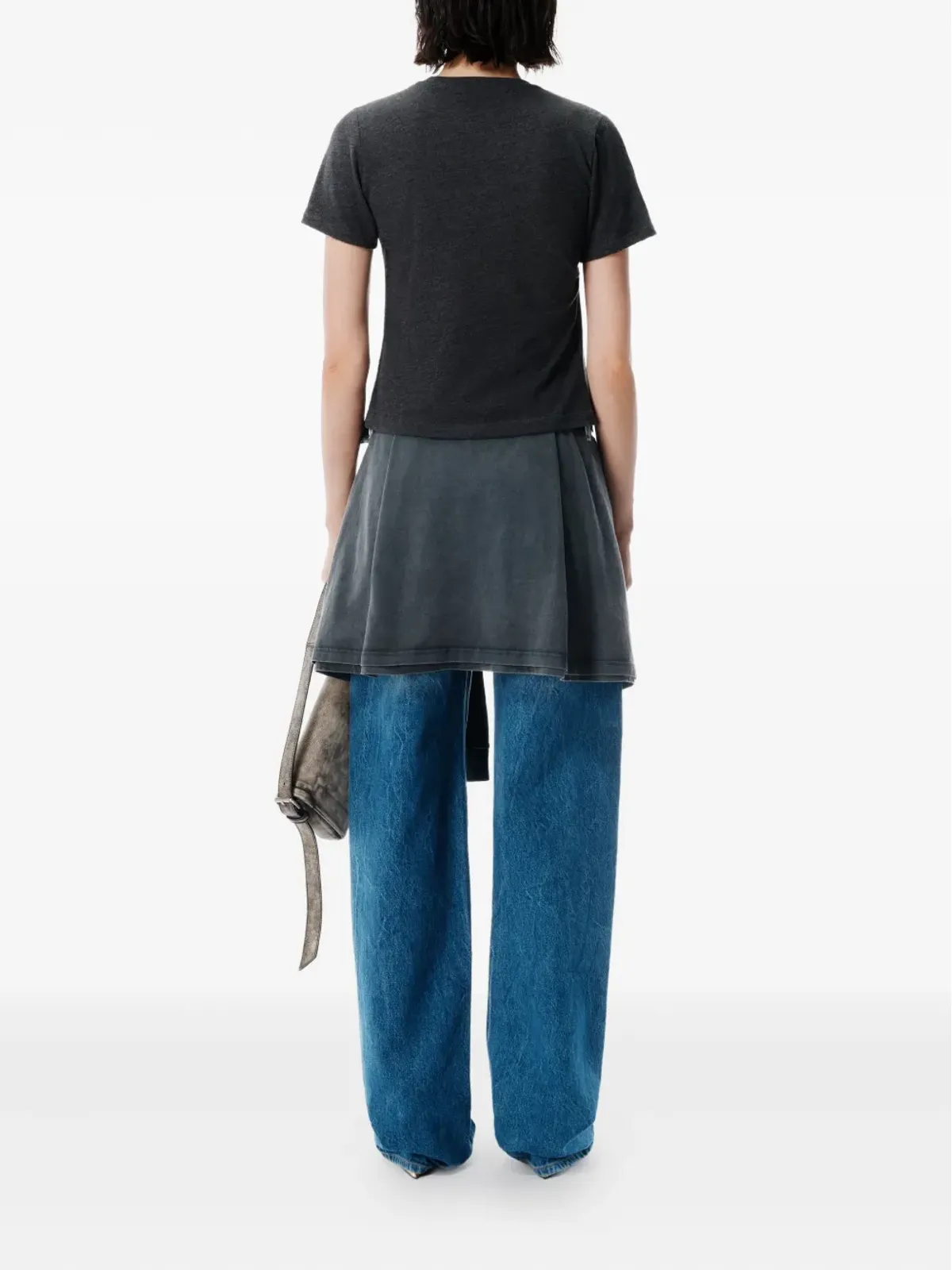Alexander Wang 結び目入りグラフィックTシャツ - ブラック - 画像3