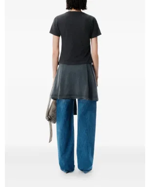 Alexander Wang 結び目入りグラフィックTシャツ - ブラック - サムネイル3