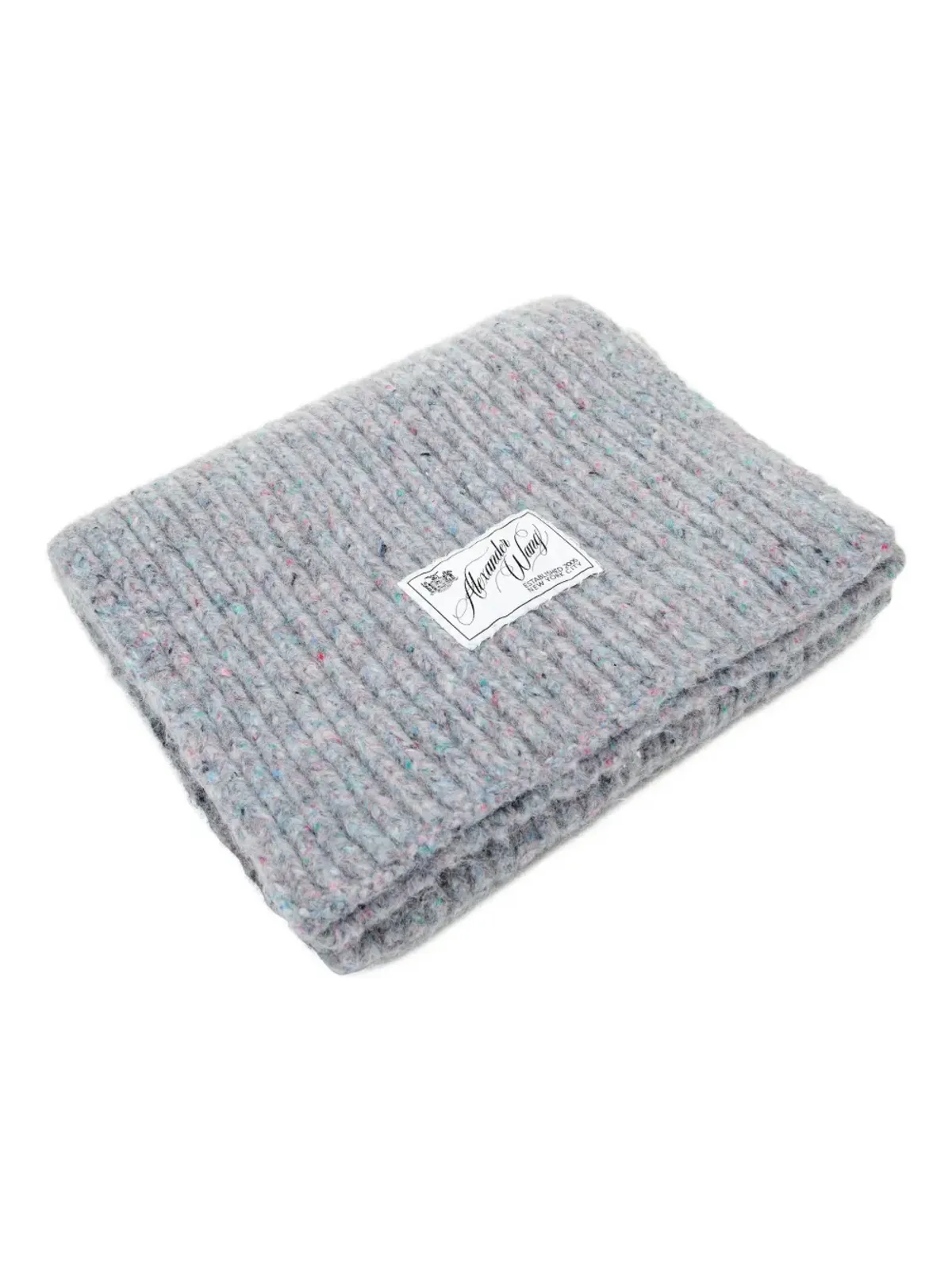 Alexander Wang スペックスペックルドニット スカーフ - Grey - 画像2