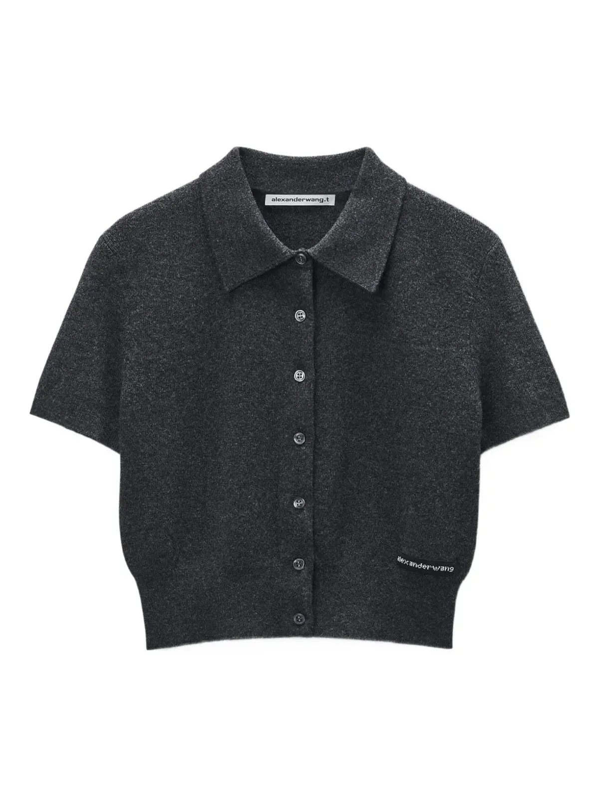 Alexander Wang ロゴパッチ ポロカラー カーディガン - 画像1