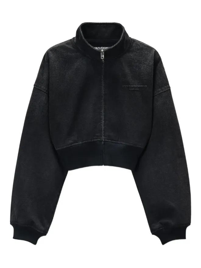 Alexander Wang Alexander Wang スタンドカラー ジップアップ ボンバージャケット ブラックの商品画像