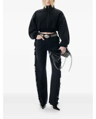 Alexander Wang スタンドカラー ジップアップ ボンバージャケット ブラック - サムネイル2
