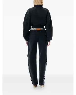 Alexander Wang スタンドカラー ジップアップ ボンバージャケット ブラック - サムネイル3