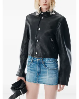 Alexander Wang 褪色折り目デニムスカート ブルー - サムネイル4