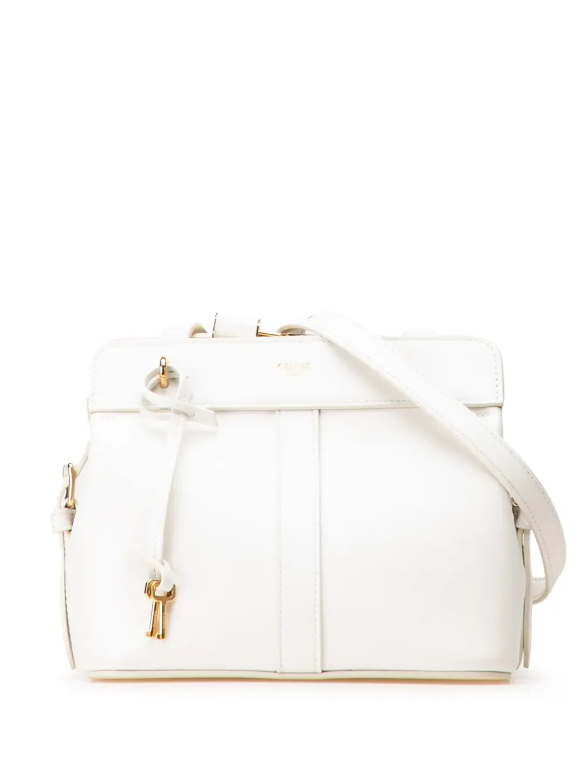 Celine Pre-Owned 2021 ティーン レザー カバス・ド・フランス クロスボディバッグ - ホワイト - 画像1