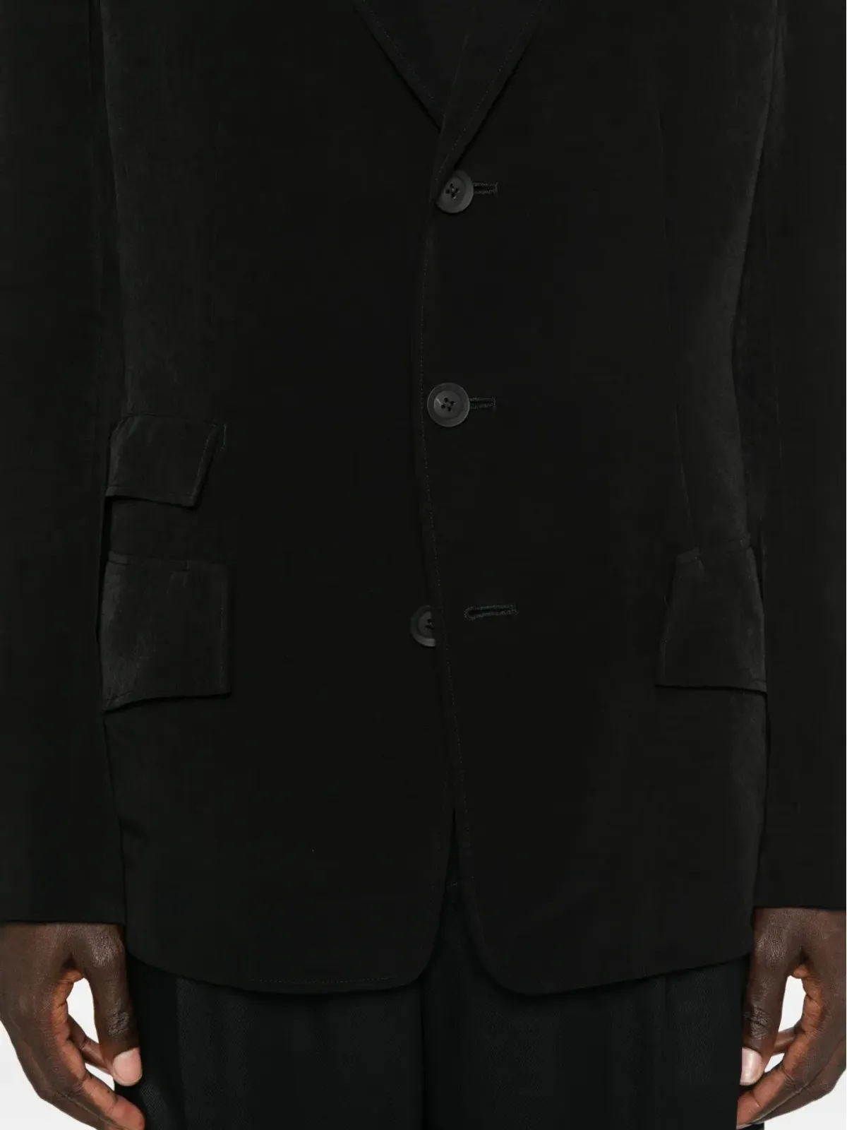 Yohji Yamamoto 三つボタンパッチポケットブレザー - 画像5