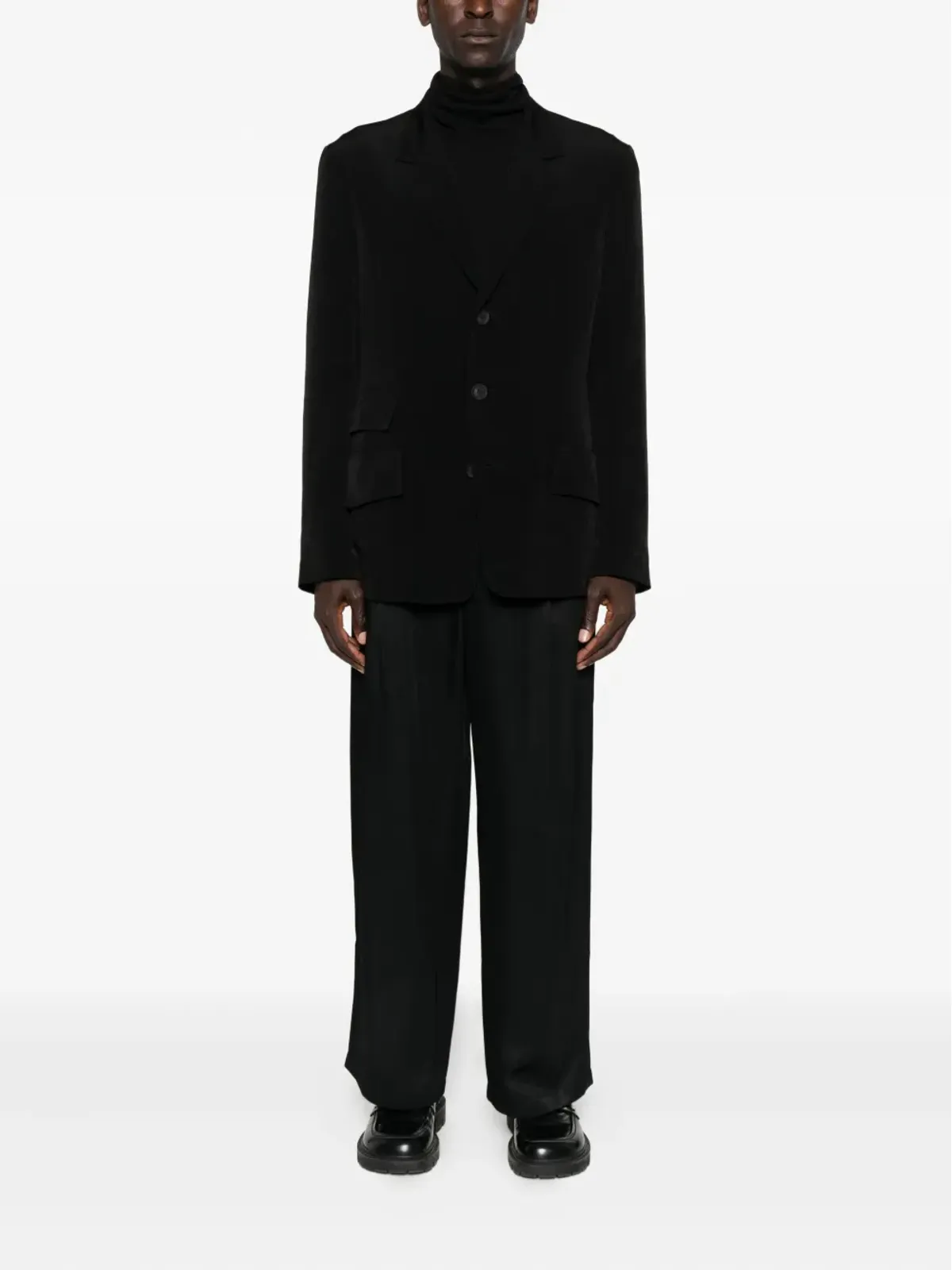 Yohji Yamamoto 三つボタンパッチポケットブレザー - 画像2