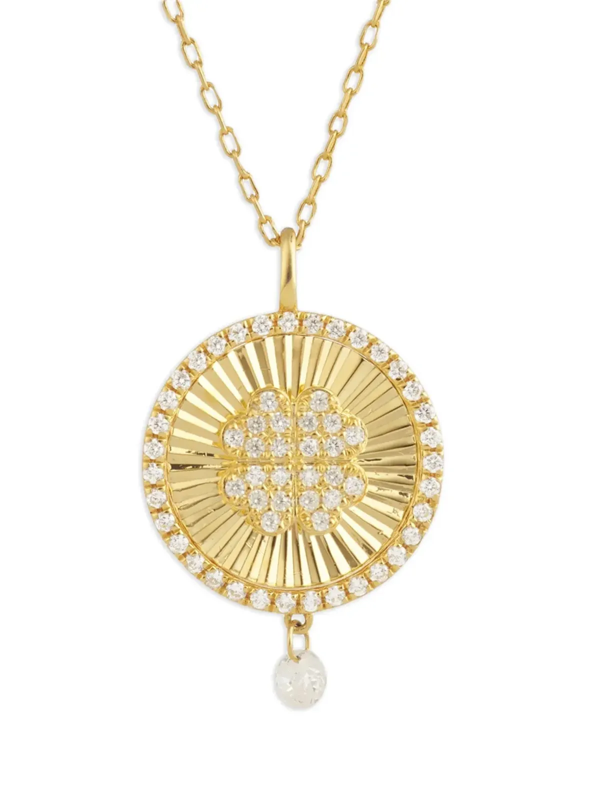 Persée 18K イエローゴールド ダイヤモンド クローバーネックレス - 画像2