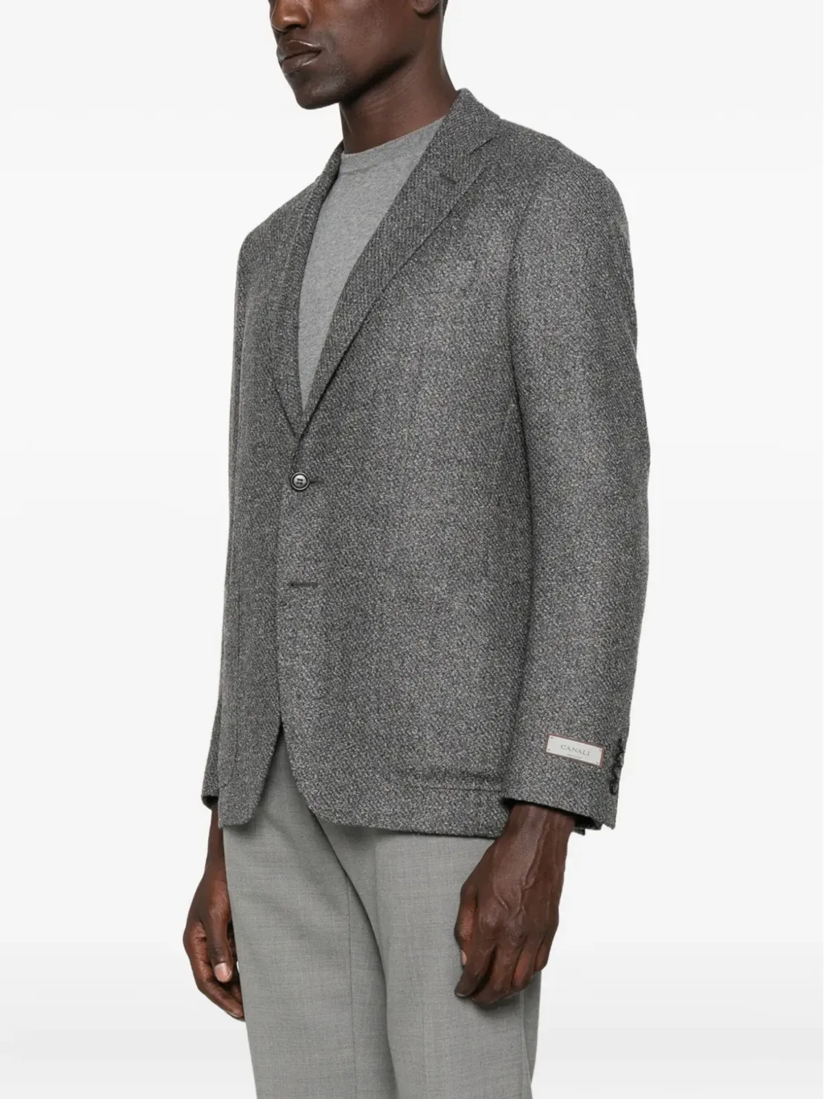Canali テクスチャード2ボタンジャケット - 画像3