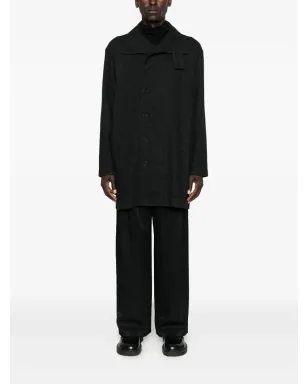 Yohji Yamamoto ボタン留めポケットコート - サムネイル2