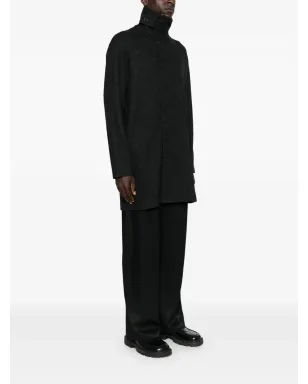 Yohji Yamamoto ボタン留めポケットコート - サムネイル3
