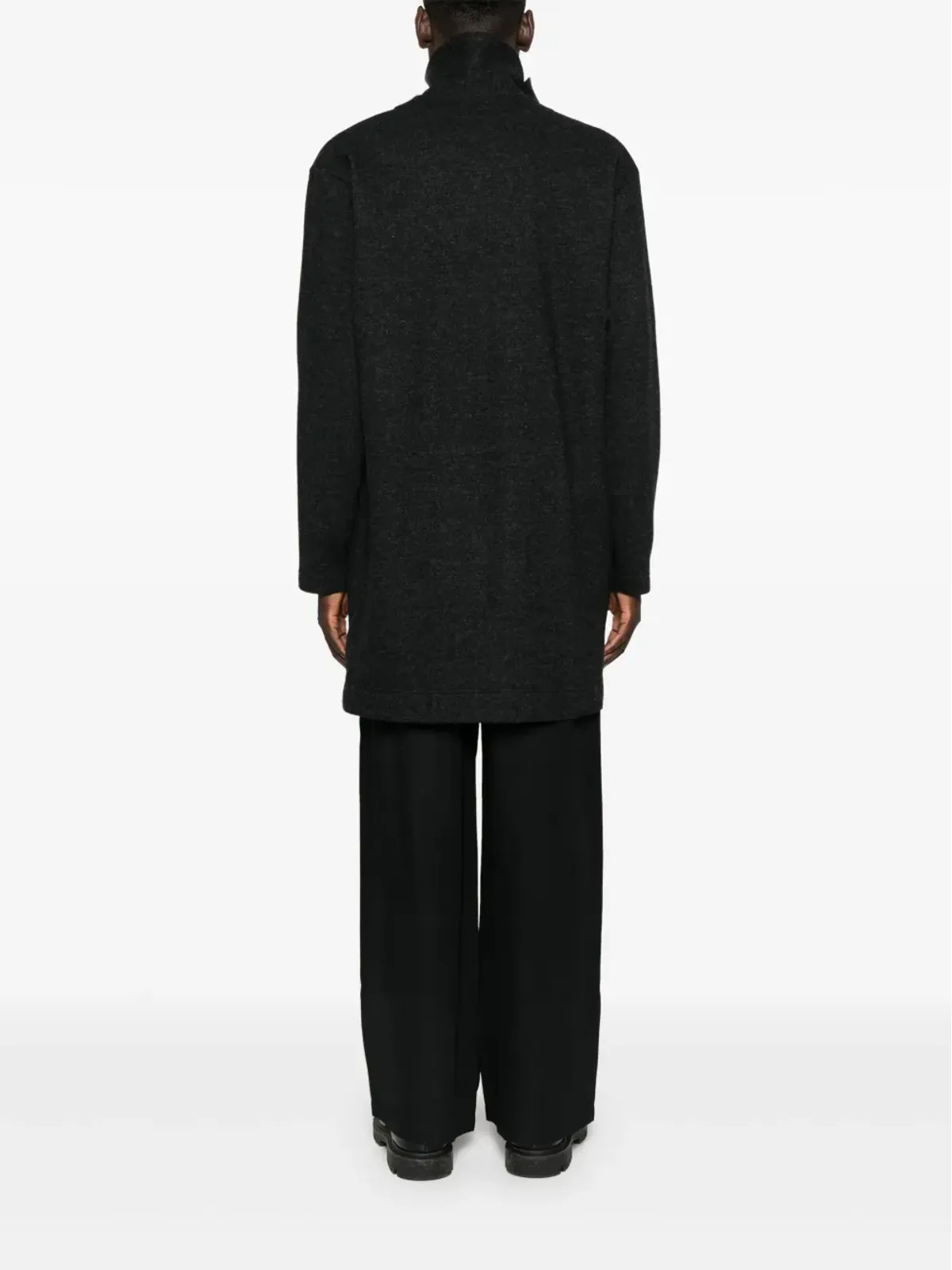 Yohji Yamamoto ボタン留めポケットコート - 画像4