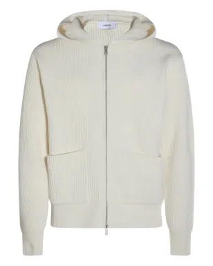 Lardini リブ編みジップアップニットフーディ - サムネイル1