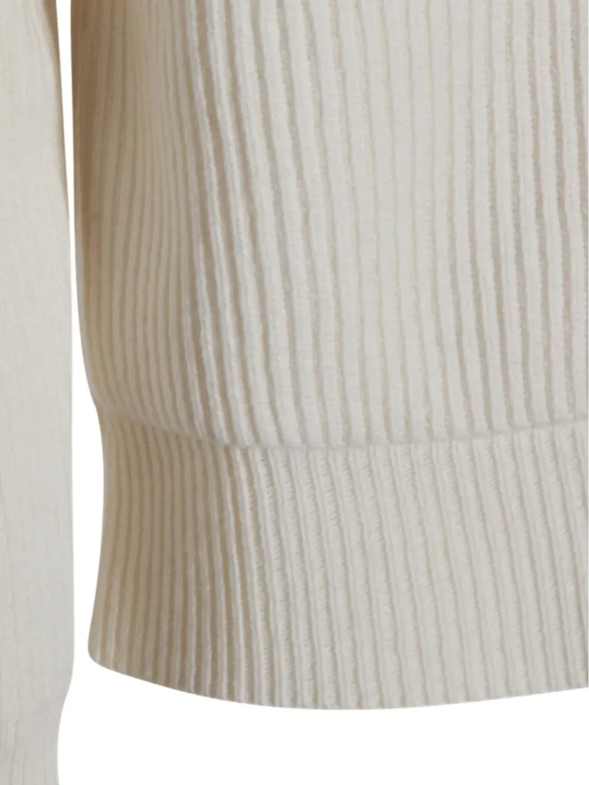 Lardini リブ編みジップアップニットフーディ - 画像3