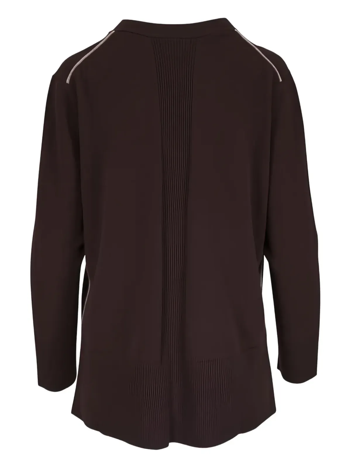Kinross Cashmere パイピングVネックセーター - 画像2