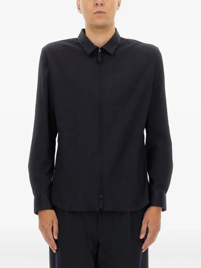 Giorgio Armani Giorgio Armani 長袖コットンシャツ - ブルーの商品画像