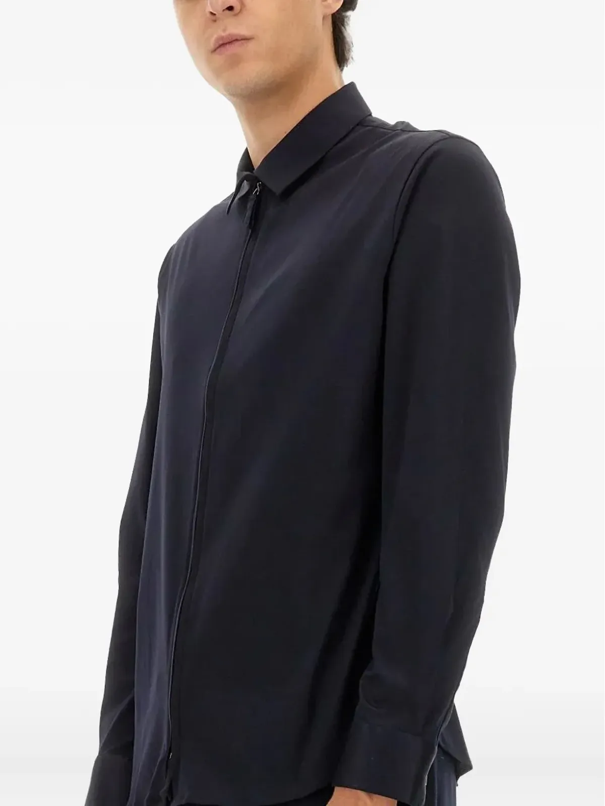 Giorgio Armani 長袖コットンシャツ - ブルー - 画像3