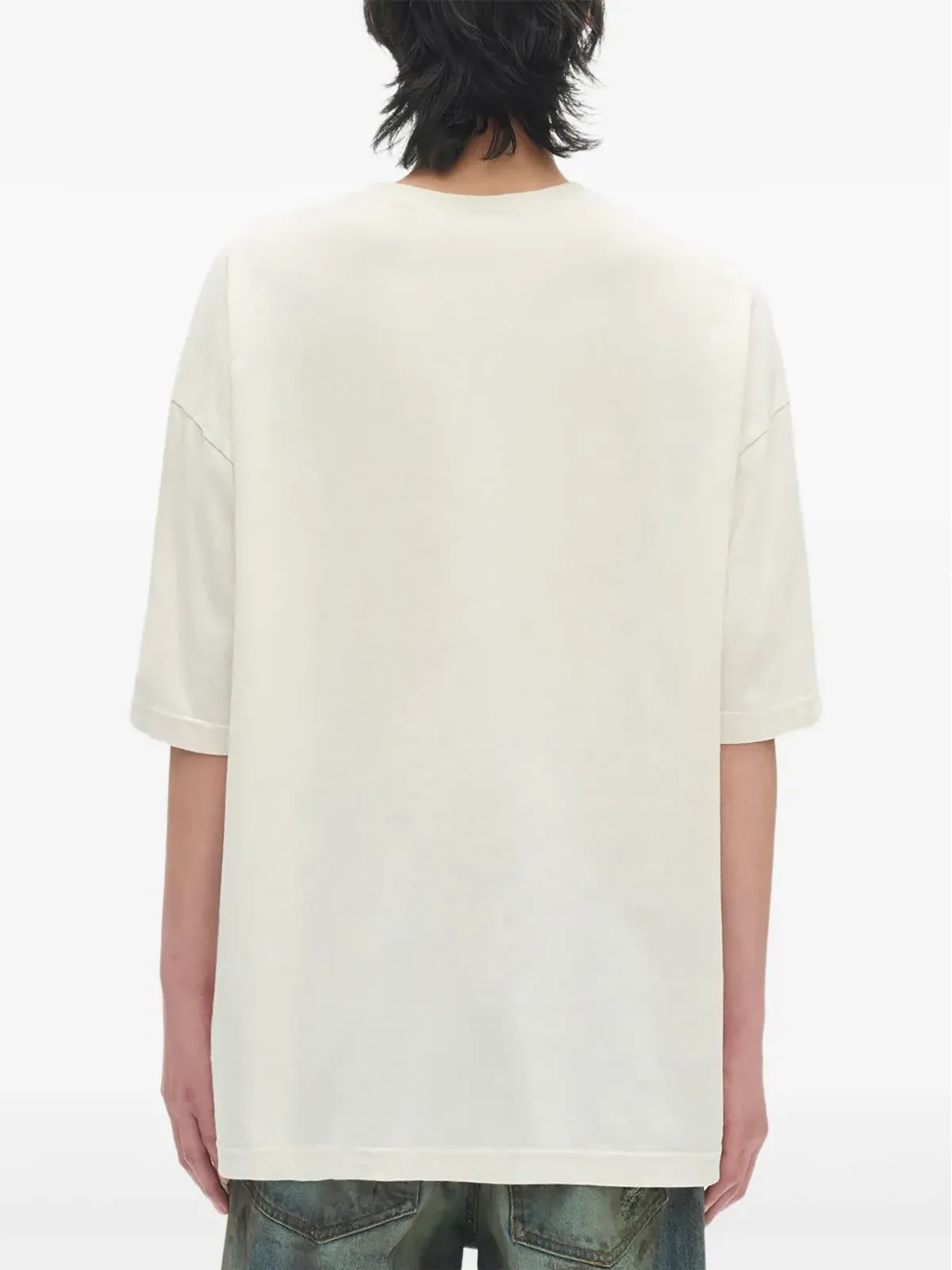 Ann Demeulemeester アシンメトリック コットン Tシャツ - 画像4