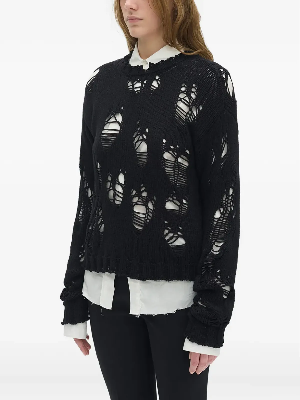 Ann Demeulemeester オープンニットセーター - 画像3