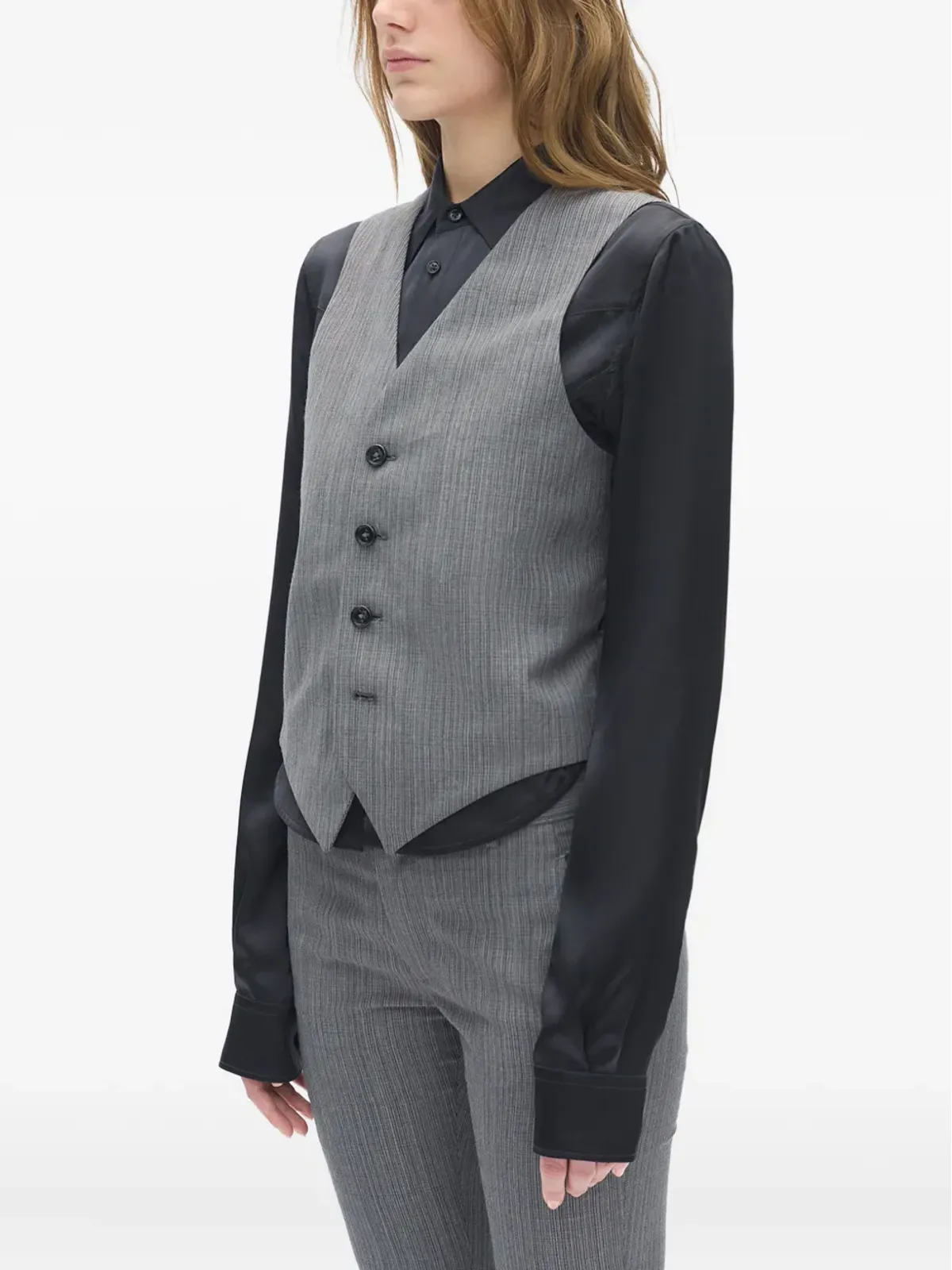 Ann Demeulemeester Vネックベスト - 画像3