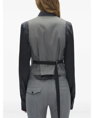Ann Demeulemeester Vネックベスト - サムネイル4