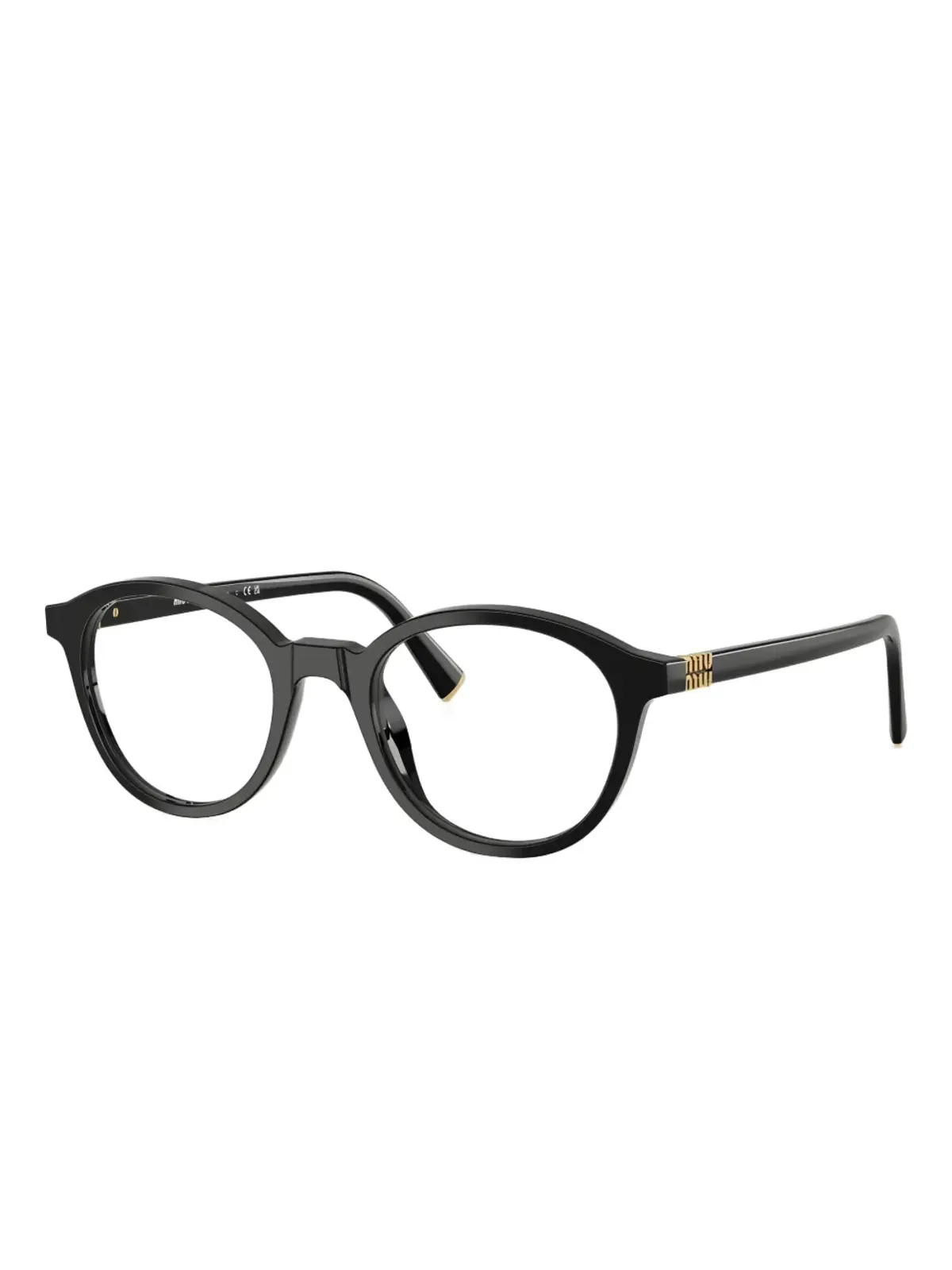 Miu Miu Eyewear ゴールドディテールの眼鏡 - 画像2