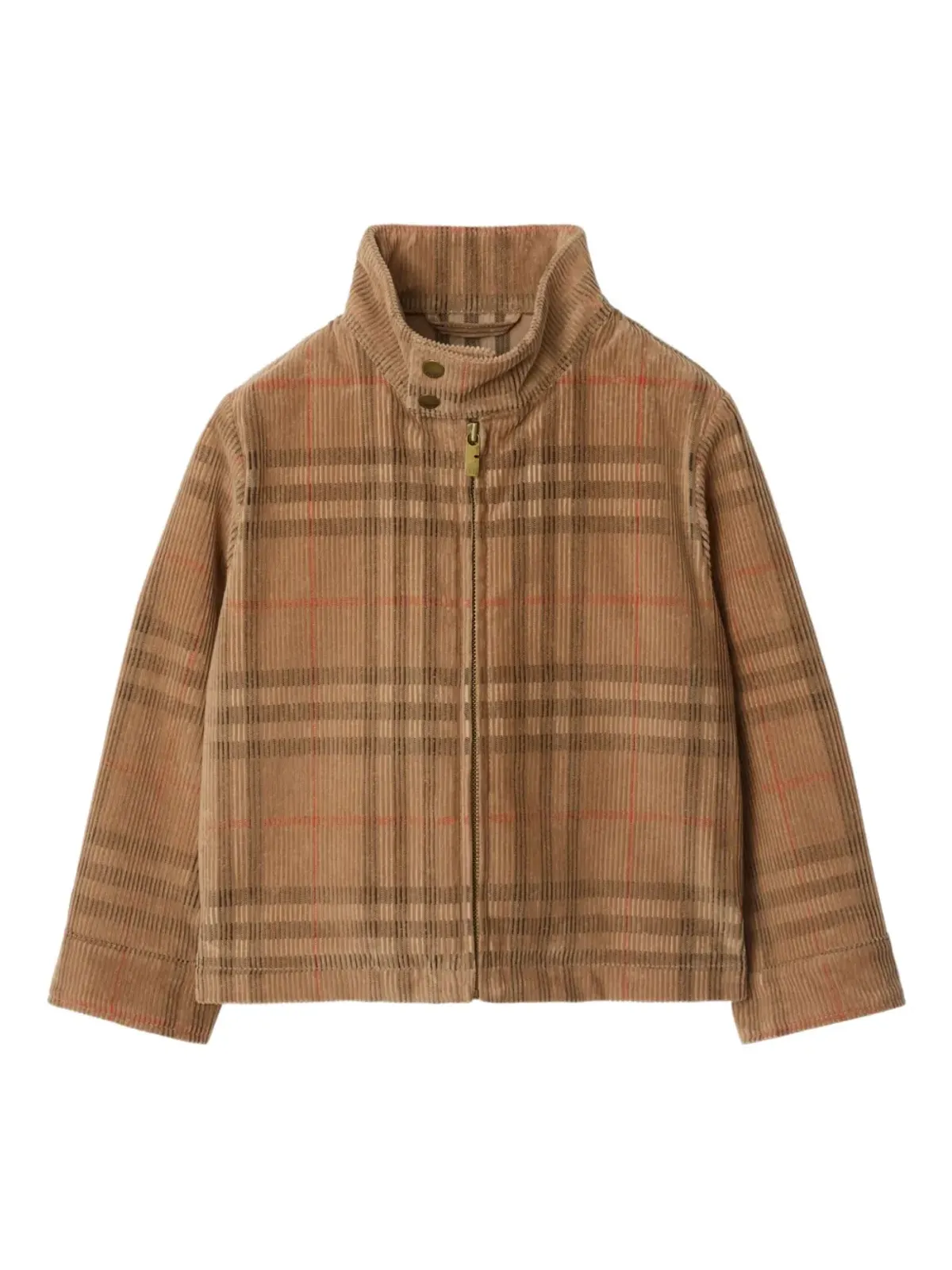 Burberry Kids チェック柄コーデュロイジャケット - 画像1