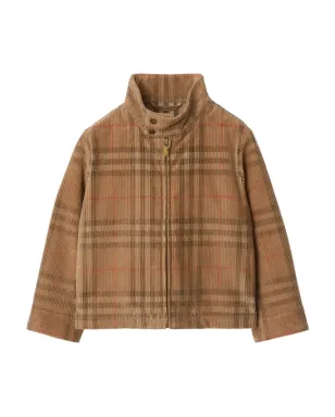 Burberry Kids チェック柄コーデュロイジャケット - サムネイル1