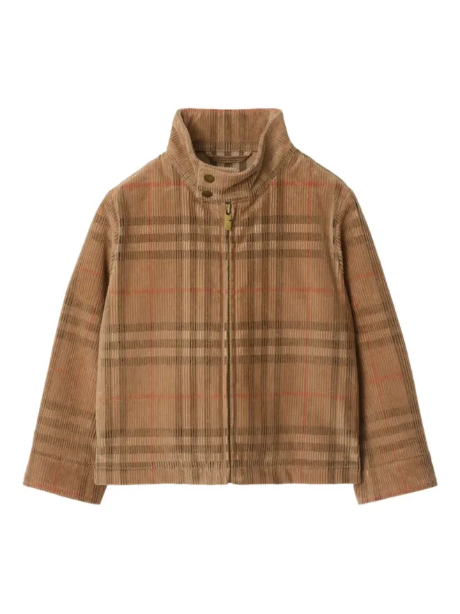 Burberry Kids Burberry Kids チェック柄コーデュロイジャケットの商品画像