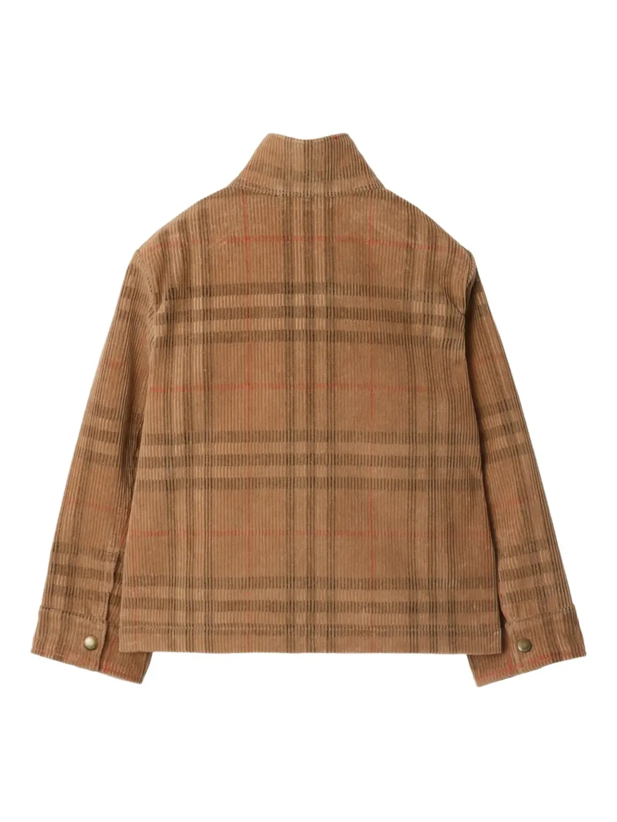 Burberry Kids チェック柄コーデュロイジャケット - 画像2